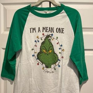 Grinch baseball tee
